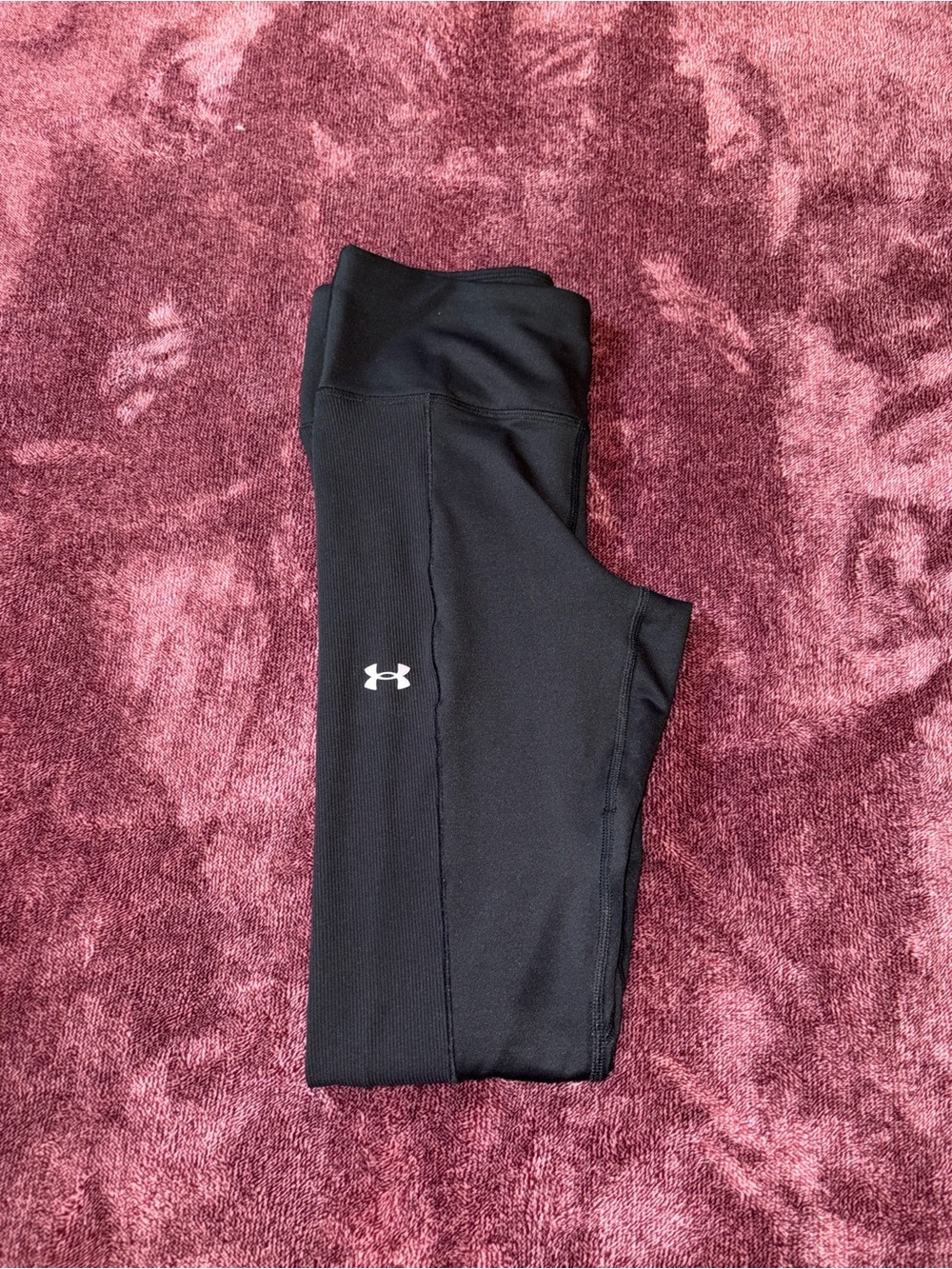 Under Armour Black Womens' Performance Leggings with White Logo